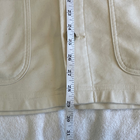 J.Crew Cream Button-Up Shirt Jacket - Picture 7 of 9